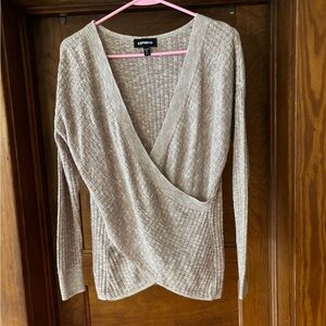Express front wrap sweater